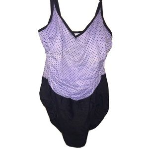 Polka dot one piece swimsuit